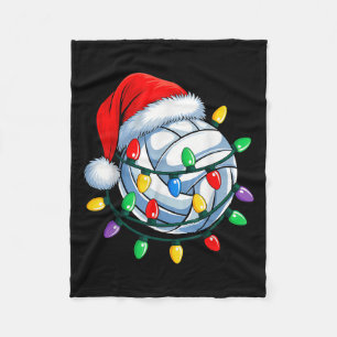 Christmas Volleyball Xmas Santa Srts Hat Mens Wome Fleece Blanket