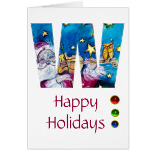 CHRISTMAS W LETTER / INSPIRED SANTA MONOGRAM