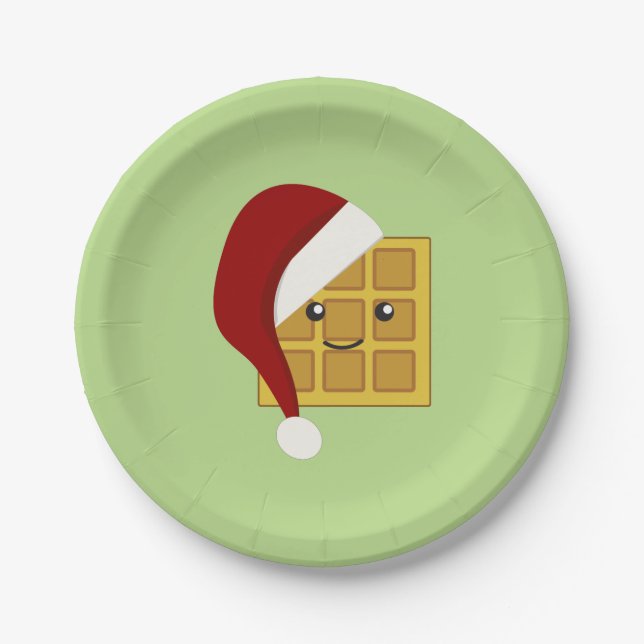 Christmas Waffle Paper Plate (Front)