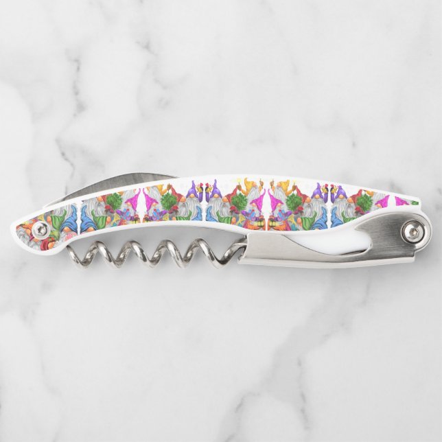 Christmas Waiter's Corkscrew Gift Gnomes Party (Back)