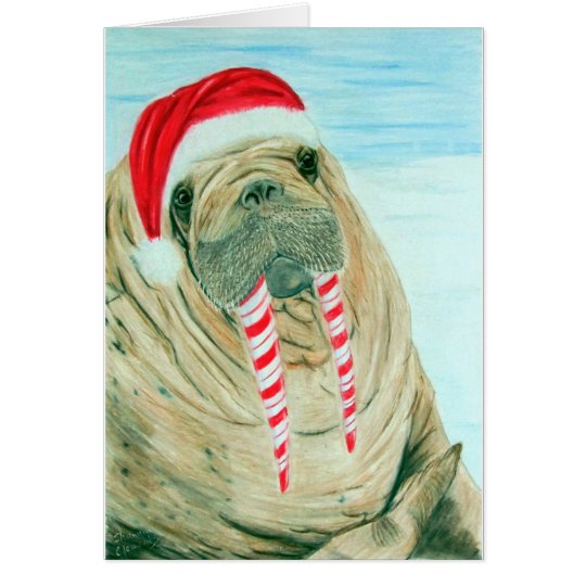 Christmas Walrus Card