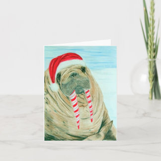Christmas Walrus Holiday Card
