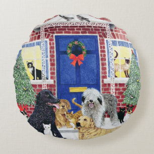 Christmas Warmth Round Cushion