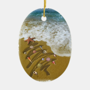 Christmas Washed Up on Shore Ceramic Tree Decoration
