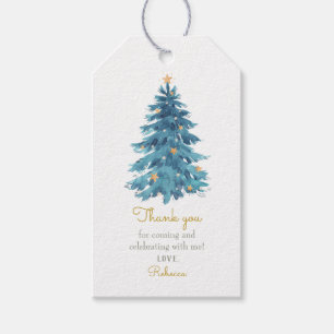 Christmas Watercolor Cute Baby Shower Gift Tags