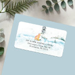 Christmas Watercolor Fox Return Address Labels<br><div class="desc">Add cosy charm to your holiday mail with these Christmas return address labels, featuring a rustic watercolor illustration of a woodland fox and pine tree in a peaceful snowy winter scene. Designed to bring a warm country feel to your envelopes, each label is printed with your return address details in...</div>