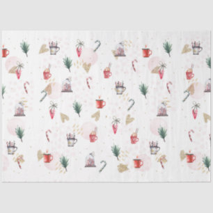 Christmas Watercolor GoldI Design 1 Tissue Paper