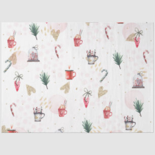 Christmas Watercolor GoldI Design 2 Tissue Paper