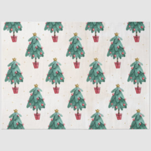 Christmas Watercolor GoldI Design 6 Tissue Paper