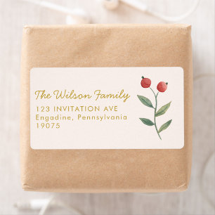 Christmas Watercolor Merry Christmas Adress Label