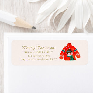 Christmas Watercolor Merry Christmas Adress Return Address Label