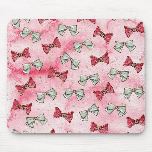 Christmas Watercolor Mouse Pad (Front)