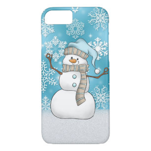 Christmas watercolor snowman 8/7 case