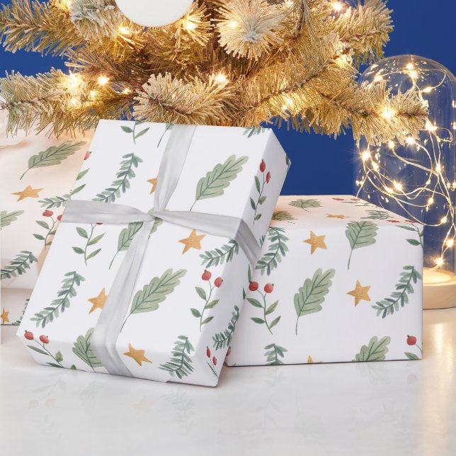 Christmas Watercolor Wrapping Paper (Holidays)