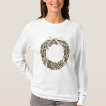 Christmas watercolor wreath bow
