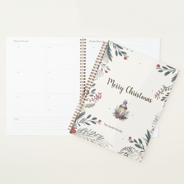 Christmas Watercolour Greetings  Planner (Display)