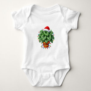Christmas Watermelon Peperomia Argyreia Holiday Baby Bodysuit