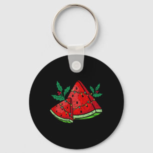 Christmas Watermelon Tropical Summer Christmas In Key Ring