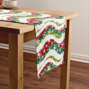 Christmas waves and snowflakes  short table runner