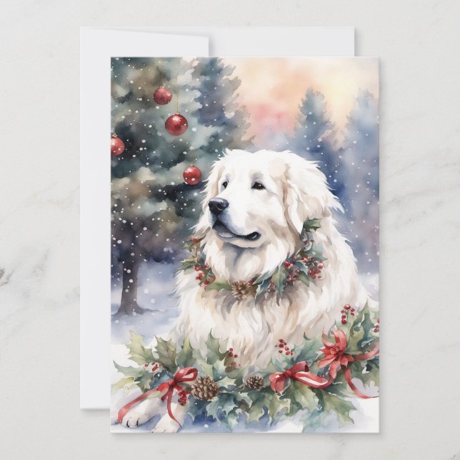 Christmas - WC Great Pyrenees Holiday Card (Front)