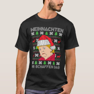 Christmas We Create Angela Merkel Ugly X-Mas T-Shirt