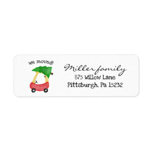 Christmas / We moved! Return address label