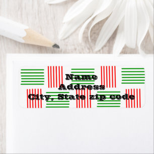 Christmas Weave  Return Address Label