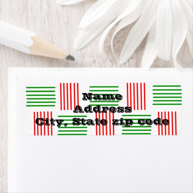 Christmas Weave  Return Address Label (Insitu)