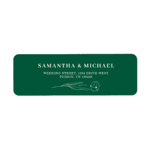 Christmas Wedding address Return Address Label