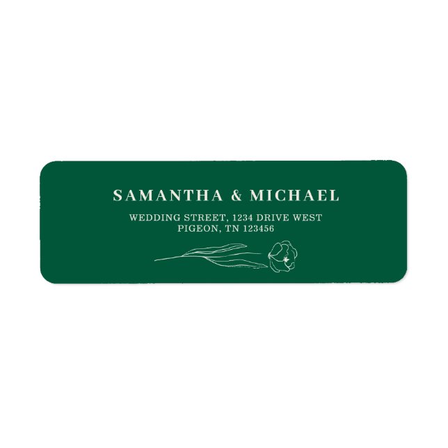 Christmas Wedding address Return Address Label (Front)