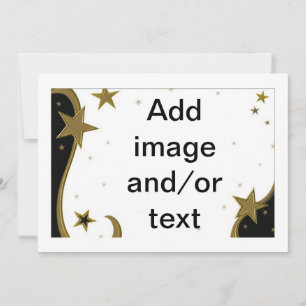 Christmas, Wedding, Anniversary Gold Stars Photo Holiday Card