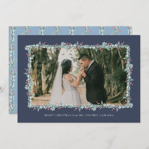 Christmas Wedding Announcement Photo Card