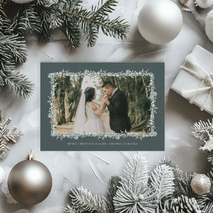 Christmas Wedding Announcement Photo Card
