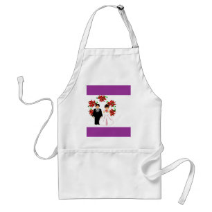 Christmas Wedding Couple IV In Purple Standard Apron