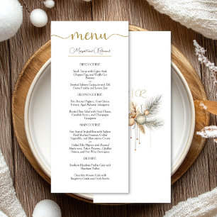 Christmas Wedding Elegant Winter Wedding Menu