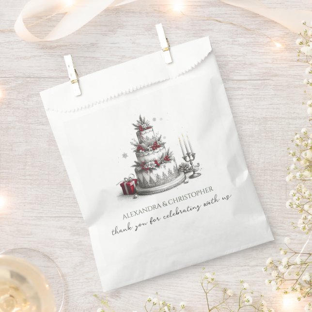 Christmas Wedding Favour Bag (Clipped)