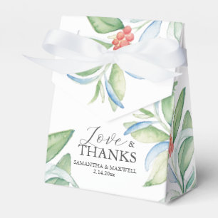 Christmas Wedding Favour Boxes Festive Botanical
