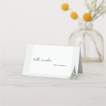Christmas Wedding guest place card