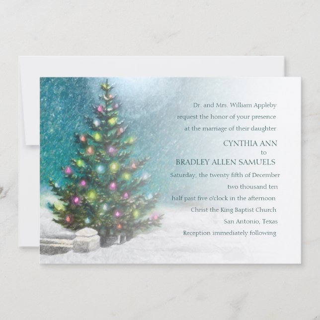 Christmas Wedding Invitation (Front)