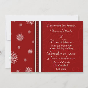Christmas Wedding Invitation Cards