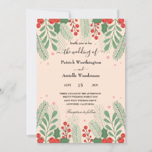 christmas wedding invitations