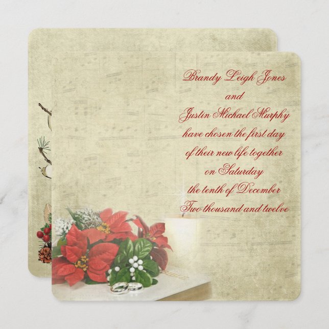 Christmas Wedding Invite (Front/Back)