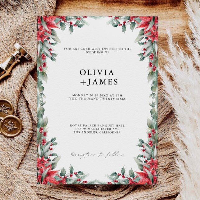 Christmas Wedding Invites Template (Christmas Wedding Invites Template)