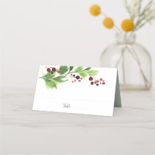 Christmas Wedding Place Card, Escort Card