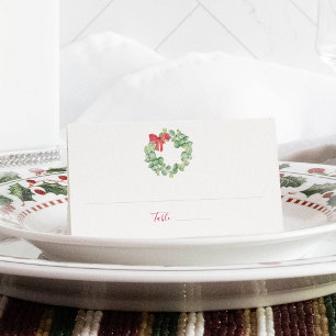 Christmas Wedding Place Card, Escort Card