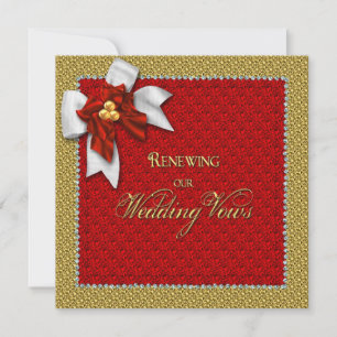 Christmas Wedding Renewing Vows Invitation