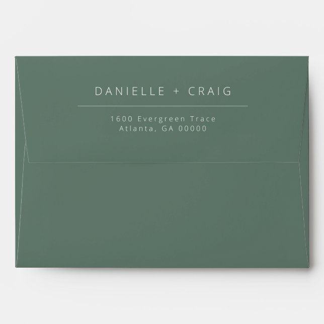 Christmas Wedding Return Address Envelope (Back (Top Flap))