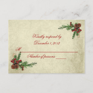 Christmas Wedding RSVP Card