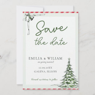 Christmas Wedding Save the Date Photo Card