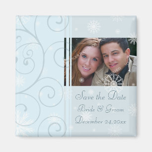 Christmas Wedding Save the Date Photo Magnet
